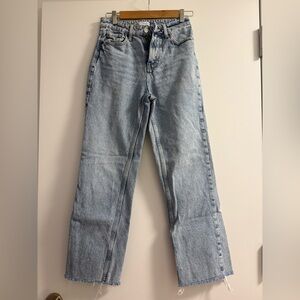 Zara Light Wash Straight Leg Jeans